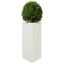 Dreieckiger Blumenkübel aus weißem Stahl, 40x34,5x70 cm. von , Töpfe und Pflanzgefäße - Ref: Foro24-851159, Preis: 67,09 €, R...