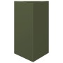 Jardineras triangulares 2 uds acero verde oliva 50x43x75 cm by , Pots and planters - Ref: Foro24-851178, Price: 101,52 €, Dis...