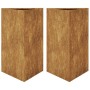Jardineras triangulares 2 uds acero oxidado 50x43x75 cm by , Pots and planters - Ref: Foro24-851184, Price: 92,15 €, Discount: %