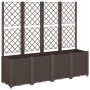 Blumenkasten mit braunem PP-Gitter 160x40x140 cm von , Töpfe und Pflanzgefäße - Ref: Foro24-367875, Preis: 215,11 €, Rabatt: %