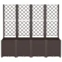 Planter with brown PP trellis 160x40x140 cm by , Pots and planters - Ref: Foro24-367875, Price: 192,57 €, Discount: %