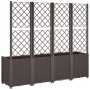 Blumenkasten mit braunem PP-Gitter 160x40x140 cm von , Töpfe und Pflanzgefäße - Ref: Foro24-367875, Preis: 215,11 €, Rabatt: %