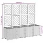 Planter with brown PP trellis 160x40x140 cm by , Pots and planters - Ref: Foro24-367875, Price: 192,57 €, Discount: %