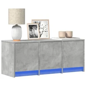 Mueble de TV LED madera ingeniería gris hormigón 97x34x40 cm by , TV Furniture - Ref: Foro24-852239, Price: 68,75 €, Discount: %
