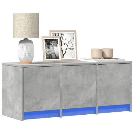 TV-Schrank aus grauem Beton-Ingenieurholz mit LED-Beleuchtung, 97x34x40 cm. von , TV-Möbel - Ref: Foro24-852239, Preis: 68,75...