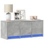 TV-Schrank aus grauem Beton-Ingenieurholz mit LED-Beleuchtung, 97x34x40 cm. von , TV-Möbel - Ref: Foro24-852239, Preis: 69,61...