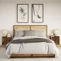 Mesitas de noche de pared con luces LED 2 uds roble ahumado by , Nightstands - Ref: Foro24-852084, Price: 49,37 €, Discount: %