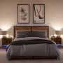 Wand-Nachttische mit LED-Lichtern, 2 Stück, in geräucherter Eiche. von , Nachttische - Ref: Foro24-852084, Preis: 49,82 €, Ra...
