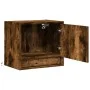 Mesitas de noche de pared con luces LED 2 uds roble ahumado by , Nightstands - Ref: Foro24-852084, Price: 49,37 €, Discount: %