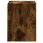 Mesitas de noche de pared con luces LED 2 uds roble ahumado by , Nightstands - Ref: Foro24-852084, Price: 49,37 €, Discount: %