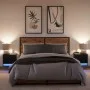 Mesitas de noche de pared con luces LED 2 unidades negro de , Mesitas de noche - Ref: Foro24-852078, Precio: 51,05 €, Descuen...