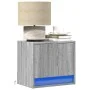 Wand-Nachttische mit LED-Lichtern, 2 Stück, in Grau Sonoma. von , Nachttische - Ref: Foro24-852086, Preis: 51,12 €, Rabatt: %