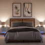 Wand-Nachttische mit LED-Lichtern, 2 Stück, in Grau Sonoma. von , Nachttische - Ref: Foro24-852086, Preis: 51,57 €, Rabatt: %