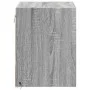 Mesitas de noche de pared con luces LED 2 unidades gris Sonoma by , Nightstands - Ref: Foro24-852086, Price: 51,12 €, Discoun...