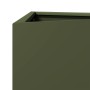 Dreieckiger Pflanzenkübel aus olivgrünem Stahl, 30x26x75 cm. von , Töpfe und Pflanzgefäße - Ref: Foro24-851149, Preis: 56,93 ...