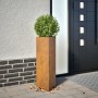 Dreieckige Pflanzgefäße, 2 Stück, aus rostfreiem Stahl, 30x26x75 cm. von , Töpfe und Pflanzgefäße - Ref: Foro24-851156, Preis...