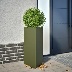 Jardinera triangular acero verde oliva 40x34,5x70 cm de , Maceteros y jardineras - Ref: Foro24-851163, Precio: 72,16 €, Descu...