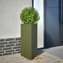 Jardinera triangular acero verde oliva 40x34,5x70 cm von , Töpfe und Pflanzgefäße - Ref: Foro24-851163, Preis: 64,54 €, Rabat...