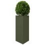 Jardinera triangular acero verde oliva 40x34,5x70 cm von , Töpfe und Pflanzgefäße - Ref: Foro24-851163, Preis: 64,54 €, Rabat...
