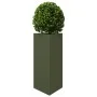 Jardinera triangular acero verde oliva 40x34,5x70 cm by , Pots and planters - Ref: Foro24-851163, Price: 72,16 €, Discount: %