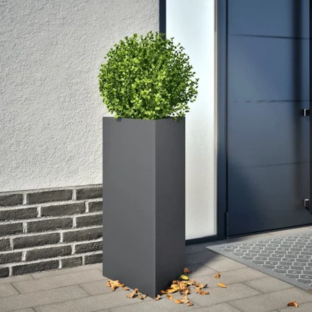 Jardinera triangular acero gris antracita 40x34,5x70 cm by , Pots and planters - Ref: Foro24-851161, Price: 72,16 €, Discount: %