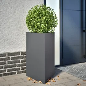 Jardinera triangular acero gris antracita 50x43x75 cm by , Pots and planters - Ref: Foro24-851175, Price: 86,13 €, Discount: %