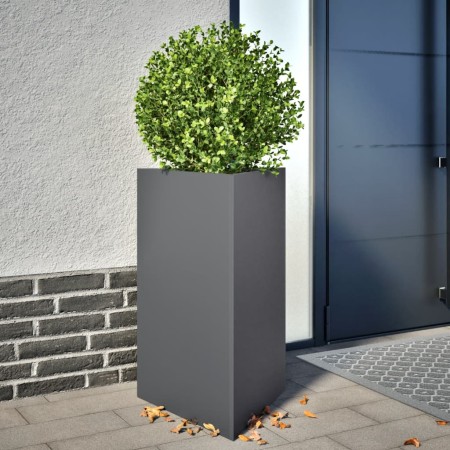 Jardinera triangular acero gris antracita 50x43x75 cm von , Töpfe und Pflanzgefäße - Ref: Foro24-851175, Preis: 78,08 €, Raba...