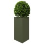 Jardinera triangular acero verde oliva 50x43x75 cm von , Töpfe und Pflanzgefäße - Ref: Foro24-851177, Preis: 74,50 €, Rabatt: %