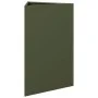 Jardinera triangular acero verde oliva 50x43x75 cm by , Pots and planters - Ref: Foro24-851177, Price: 84,55 €, Discount: %