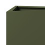 Jardinera triangular acero verde oliva 50x43x75 cm von , Töpfe und Pflanzgefäße - Ref: Foro24-851177, Preis: 74,50 €, Rabatt: %