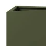 Jardinera triangular acero verde oliva 50x43x75 cm by , Pots and planters - Ref: Foro24-851177, Price: 84,55 €, Discount: %