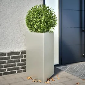 Jardineras triangulares 2 uds acero inoxidable 50x43x75 cm by , Pots and planters - Ref: Foro24-851180, Price: 190,58 €, Disc...