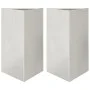 Jardineras triangulares 2 uds acero inoxidable 50x43x75 cm by , Pots and planters - Ref: Foro24-851180, Price: 190,58 €, Disc...