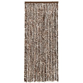 Brauner und weißer Chenille-Moskitonetzvorhang 56x185 cm von vidaXL, Moskitonetze für Fenster - Ref: Foro24-325451, Preis: 33...