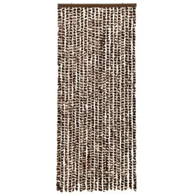 Brown and white chenille mosquito net curtain 56x185 cm by vidaXL, Mosquito nets for windows - Ref: Foro24-325451, Price: 36,...