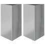 Jardineras triangulares 2 uds acero galvanizado 50x43x75 cm by , Pots and planters - Ref: Foro24-851182, Price: 88,60 €, Disc...
