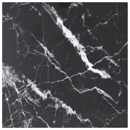 Table board with black tempered glass marble design, 40x40 cm, 6 mm. by , Table tops - Ref: Foro24-322269, Price: 22,81 €, Di...