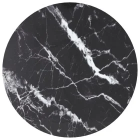 Black tempered glass marble design tabletop Ø40x0.8 cm by , Table tops - Ref: Foro24-322262, Price: 18,66 €, Discount: %