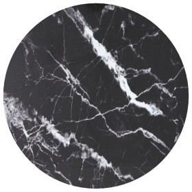 Black tempered glass marble design tabletop Ø40x0.8 cm by , Table tops - Ref: Foro24-322262, Price: 18,97 €, Discount: %