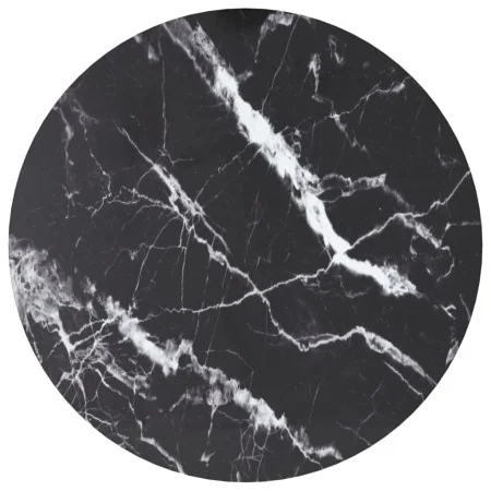 Black tempered glass marble design tabletop Ø40x0.8 cm by , Table tops - Ref: Foro24-322262, Price: 18,66 €, Discount: %