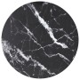 Black tempered glass marble design tabletop Ø40x0.8 cm by , Table tops - Ref: Foro24-322262, Price: 18,97 €, Discount: %