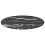 Black tempered glass marble design tabletop Ø40x0.8 cm by , Table tops - Ref: Foro24-322262, Price: 18,66 €, Discount: %