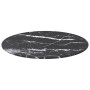 Black tempered glass marble design tabletop Ø40x0.8 cm by , Table tops - Ref: Foro24-322262, Price: 18,97 €, Discount: %