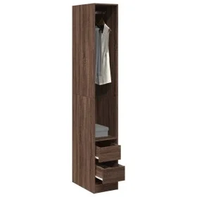 Engineered wood wardrobe in brown oak color, 30x50x200 cm. by , Wardrobes - Ref: Foro24-3307744, Price: 123,46 €, Discount: %