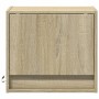 Wall-mounted bedside table with LED lights Sonoma oak by , Nightstands - Ref: Foro24-852079, Price: 29,05 €, Discount: %