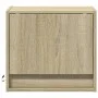 Wall-mounted bedside table with LED lights Sonoma oak by , Nightstands - Ref: Foro24-852079, Price: 28,74 €, Discount: %