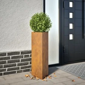 Triangular rusty steel planter 30x26x75 cm by , Pots and planters - Ref: Foro24-851155, Price: 56,07 €, Discount: %