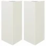 Triangular planters 2 units white steel 40x34.5x70 cm by , Pots and planters - Ref: Foro24-851160, Price: 103,99 €, Discount: %