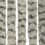 Cortina mosquitera de chenilla gris claro y oscuro 100x220 cm