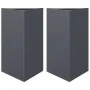 2 anthracite gray steel planters 50x43x75 cm by , Pots and planters - Ref: Foro24-851176, Price: 103,88 €, Discount: %